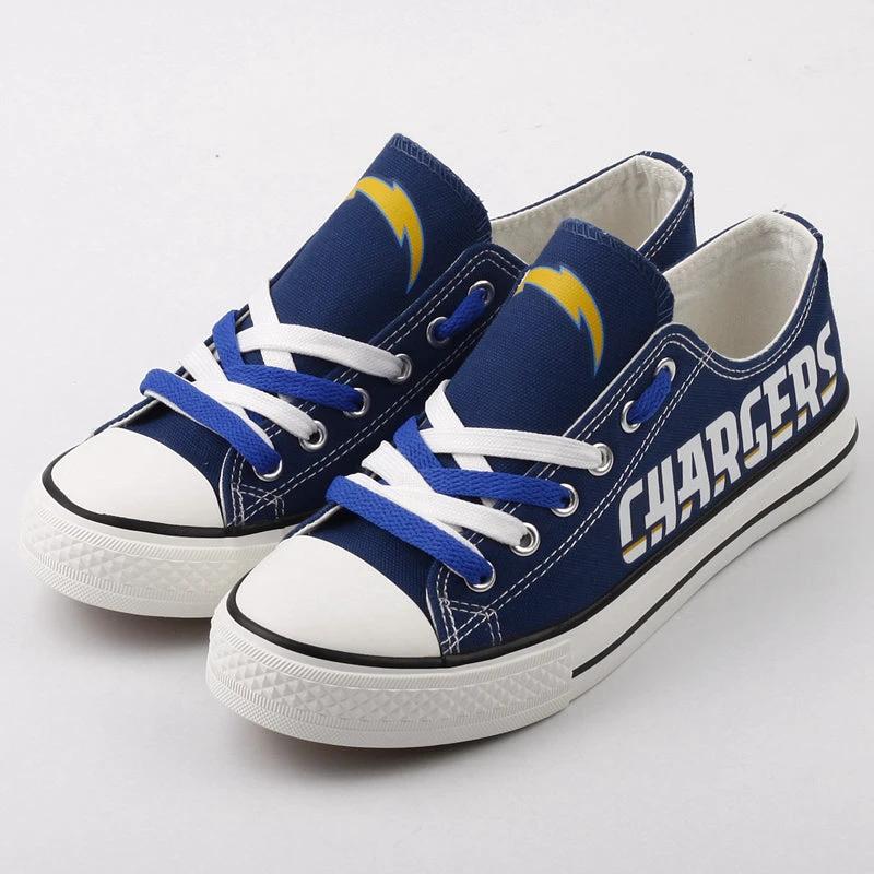 Los Angeles Chargers Low Top Canvas Sport Sneakers Shoes For Men Women Fans by Crocs