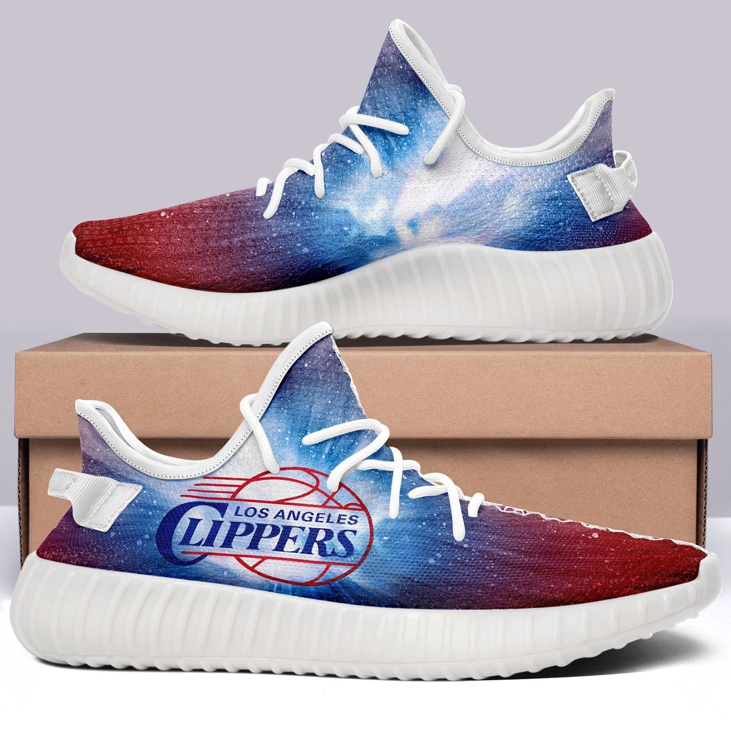 Los Angeles Clippers V2 NBA 350v Yeezy Sneakers For Men Women Fans by Crocs