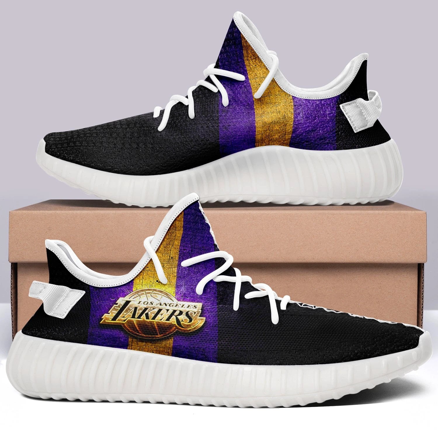 Los Angeles Lakers NBA 350v Yeezy Sneakers For Men Women Fans by Crocs