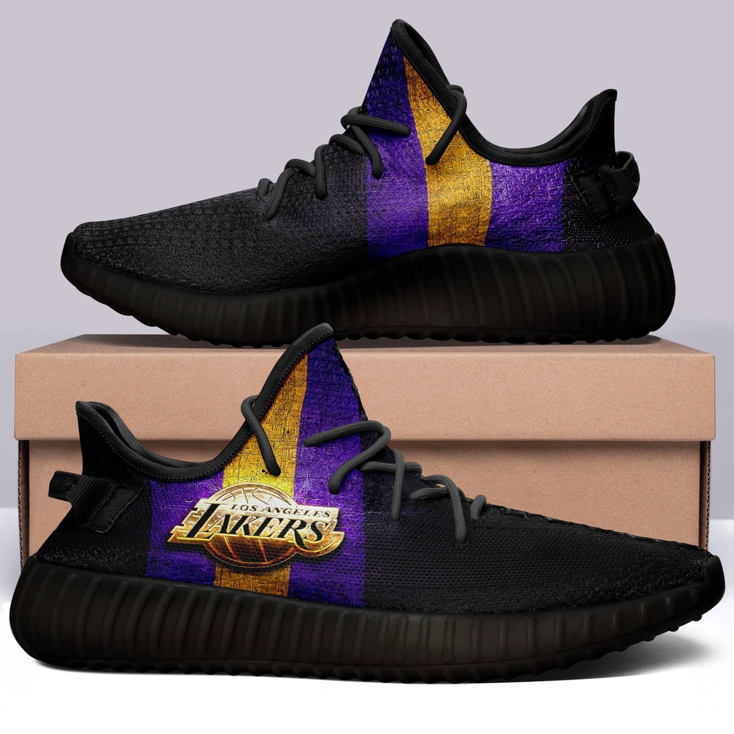 Los Angeles Lakers NBA 350v Yeezy Sneakers For Men Women Fans by Crocs