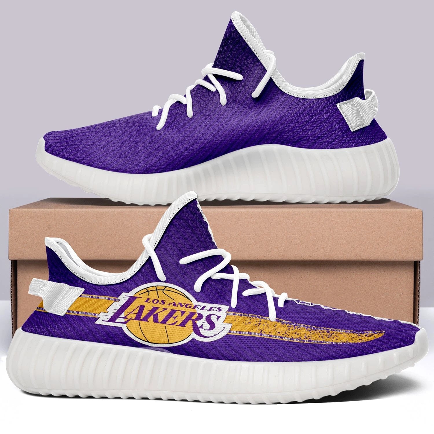 Los Angeles Lakers NBA 350v Yeezy Sneakers For Men Women Fans by Crocs