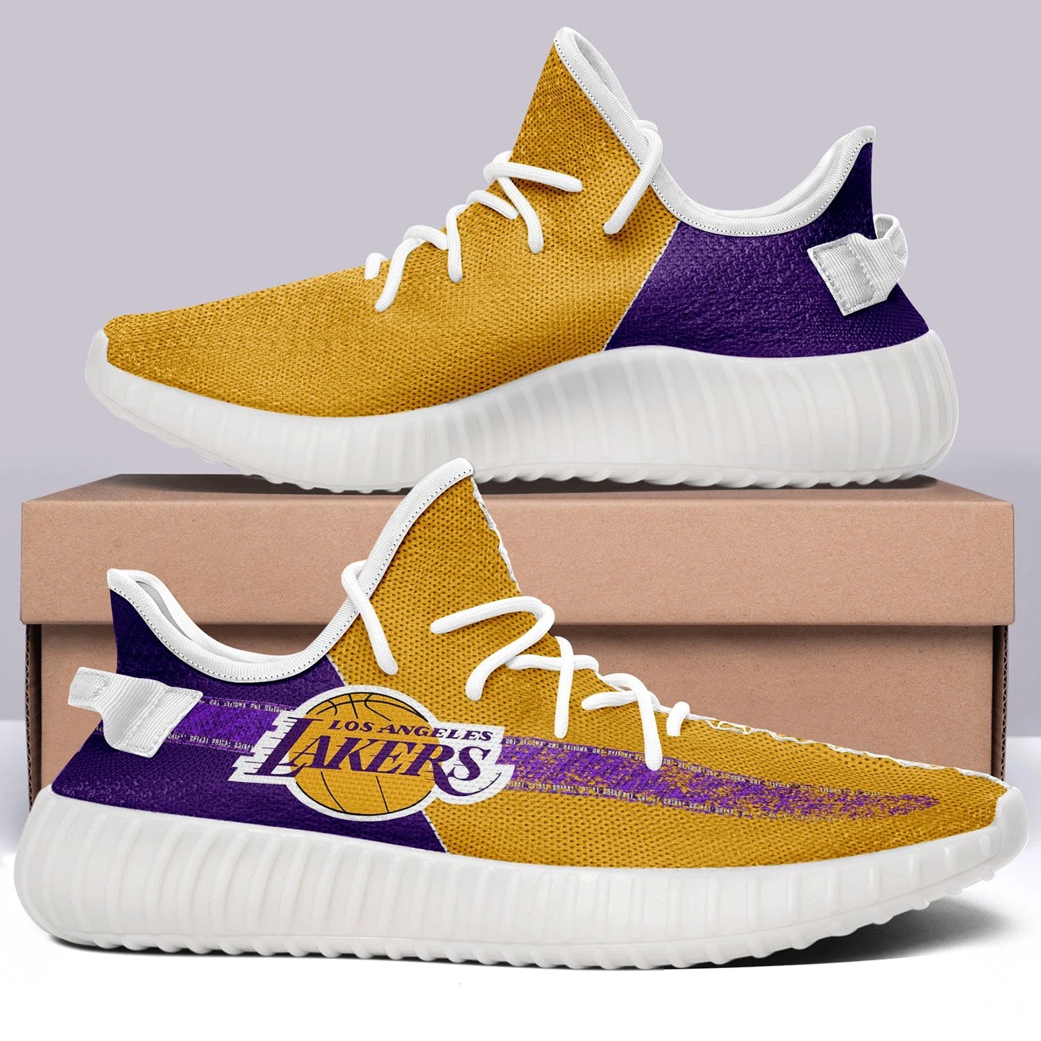Los Angeles Lakers NBA 350v Yeezy Sneakers For Men Women Fans by Crocs