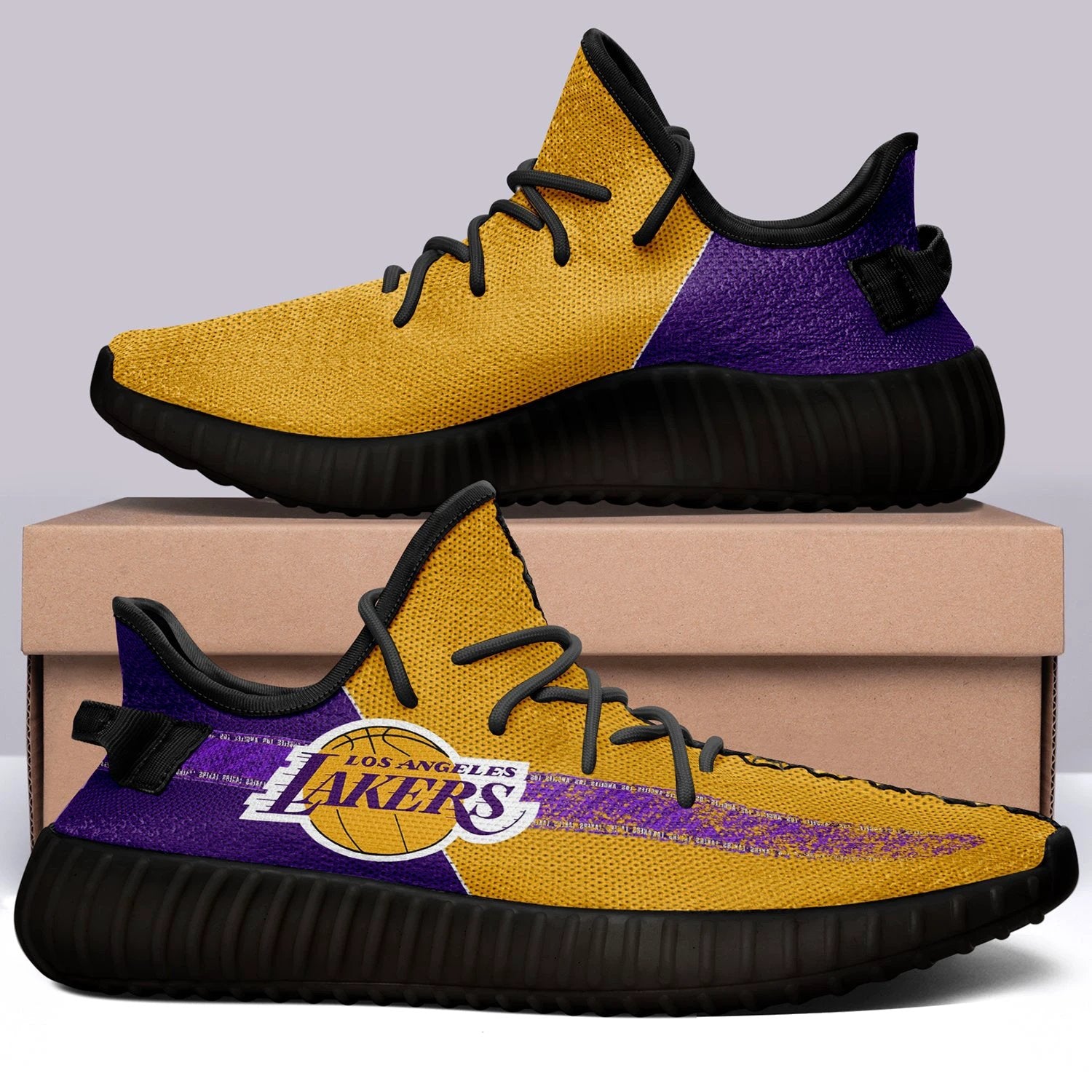 Los Angeles Lakers NBA 350v Yeezy Sneakers For Men Women Fans by Crocs