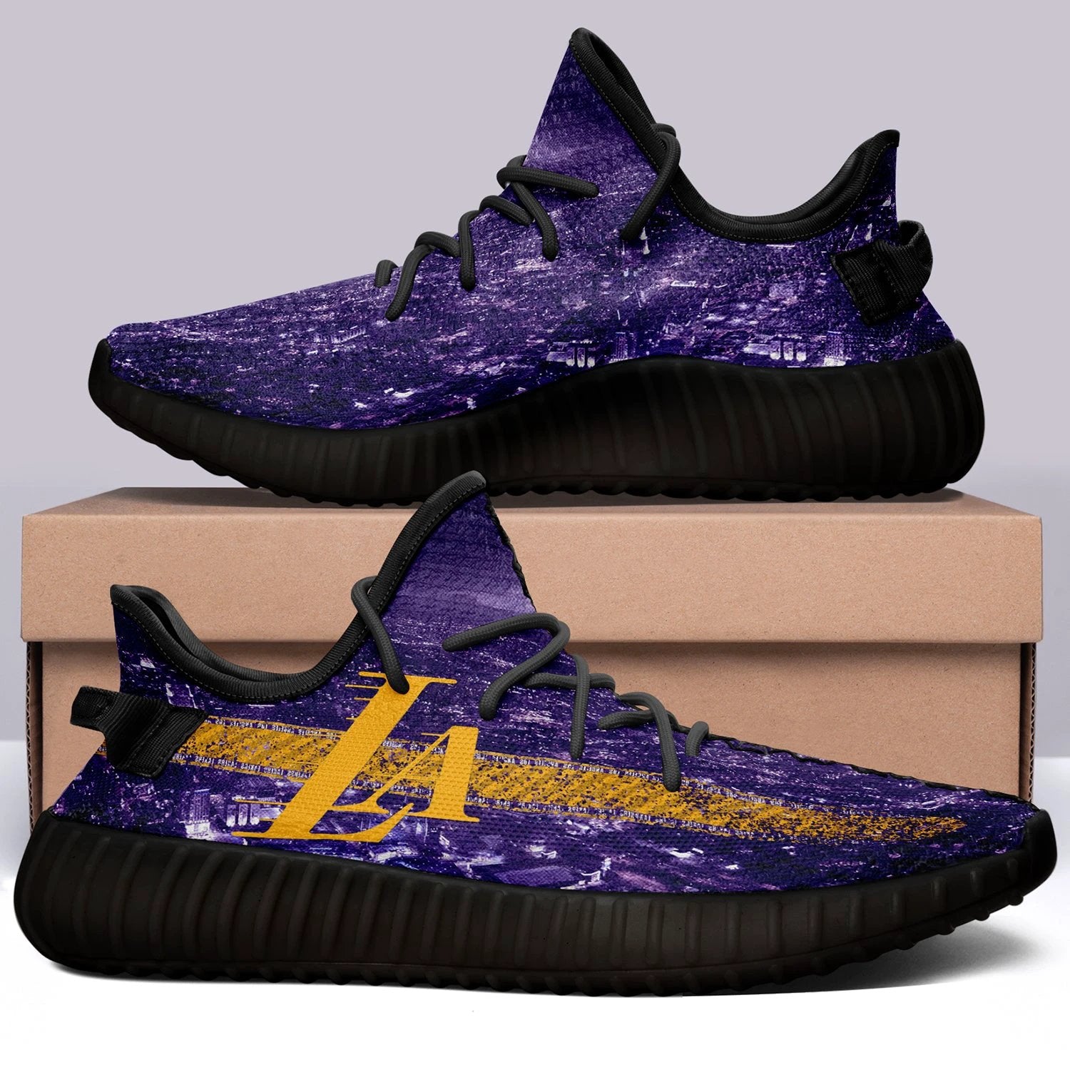 Los Angeles Lakers NBA 350v Yeezy Sneakers For Men Women Fans by Crocs