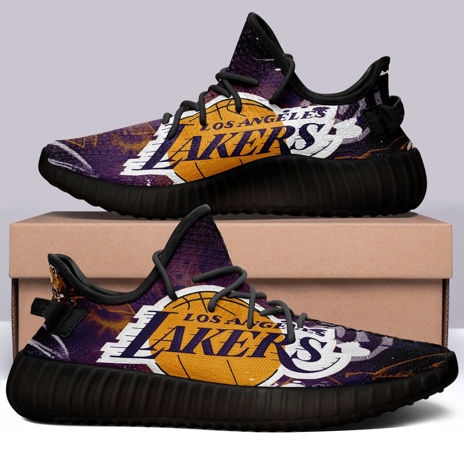Los Angeles Lakers NBA 350v Yeezy Sneakers For Men Women Fans by Crocs