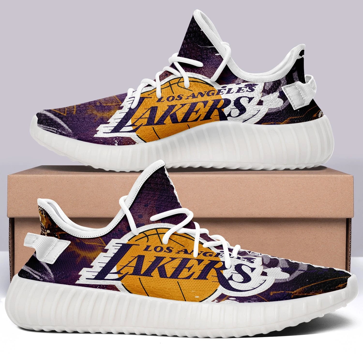 Los Angeles Lakers NBA 350v Yeezy Sneakers For Men Women Fans by Crocs