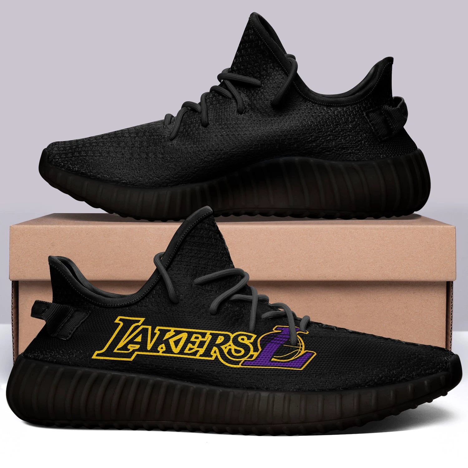 Los Angeles Lakers V8 NBA 350v Yeezy Sneakers For Men Women Fans by Crocs