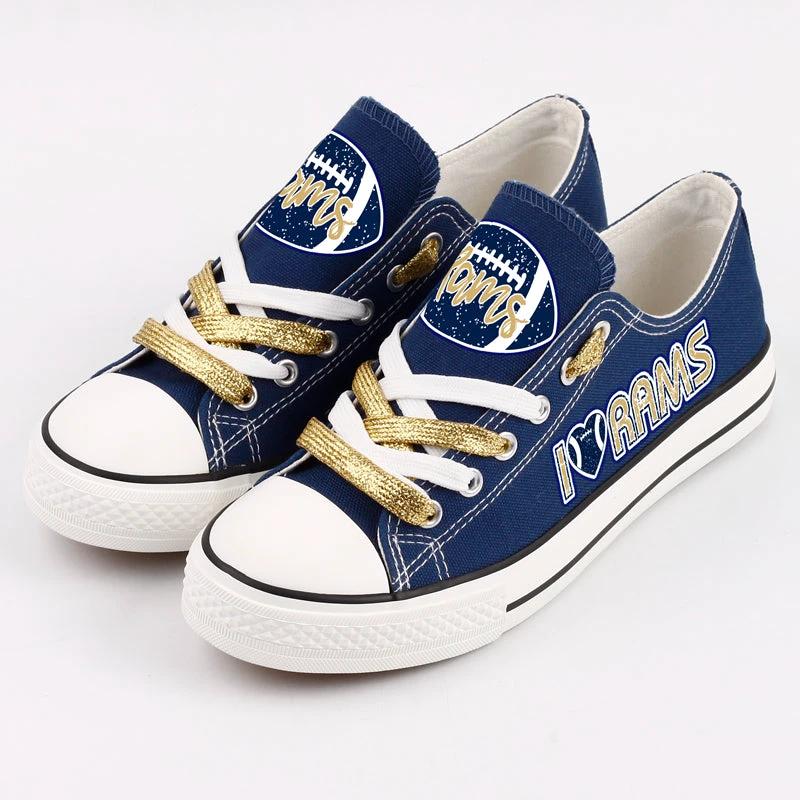 Los Angeles Rams Low Top Canvas Sport Sneakers Shoes For Men Women Fans by Crocs