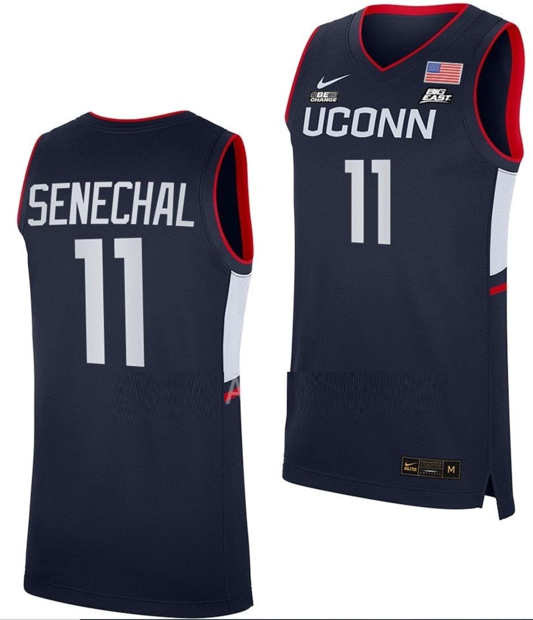 Lou Lopez Senechal Jersey UConn Huskies College Basketball Navy Replica #11 by My store basketball