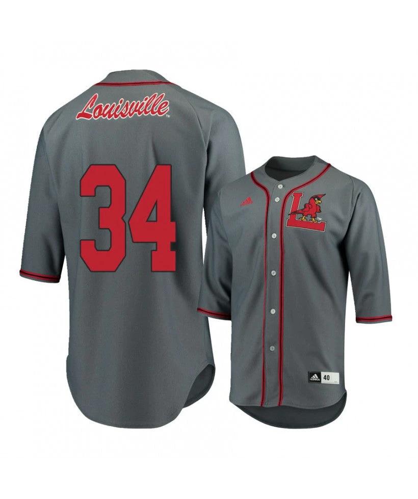 Louisville Cardinals 34 Zach Britton Gray Baseball Jersey by My Store