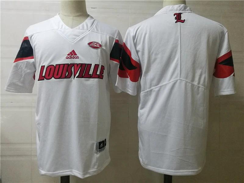 Louisville Cardinals College Football Jersey White by My Store