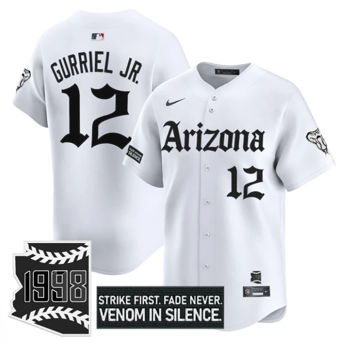 Lourdes Gurriel Jr Jersey #12 Arizona Diamondbacks Gothic Desert Fang White by My Store