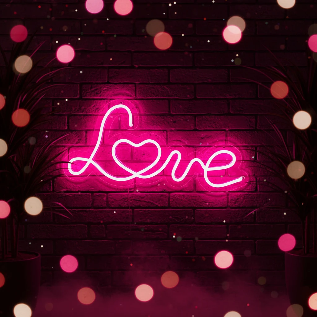 Love Neon Sign Mirror Neon Sign by Neonchics