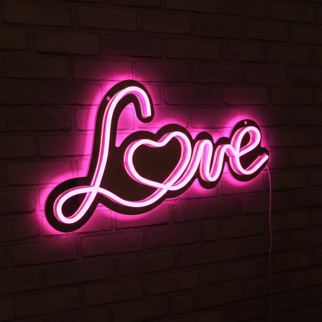 Love Neon Sign Mirror Neon Sign by Neonchics