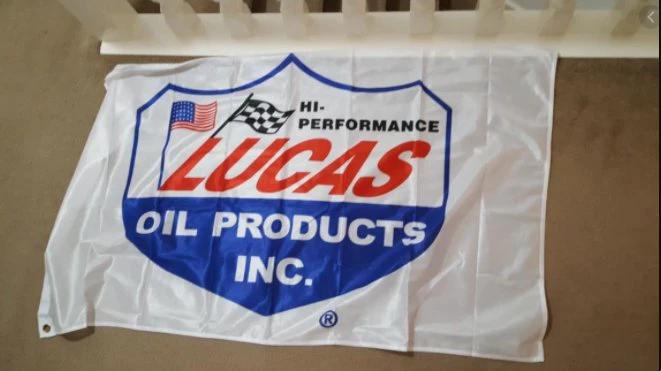 Lucas Oil Racing Black Flag 3X5 Ft Polyester Banner USA 90x150cm by flagsjustdoit