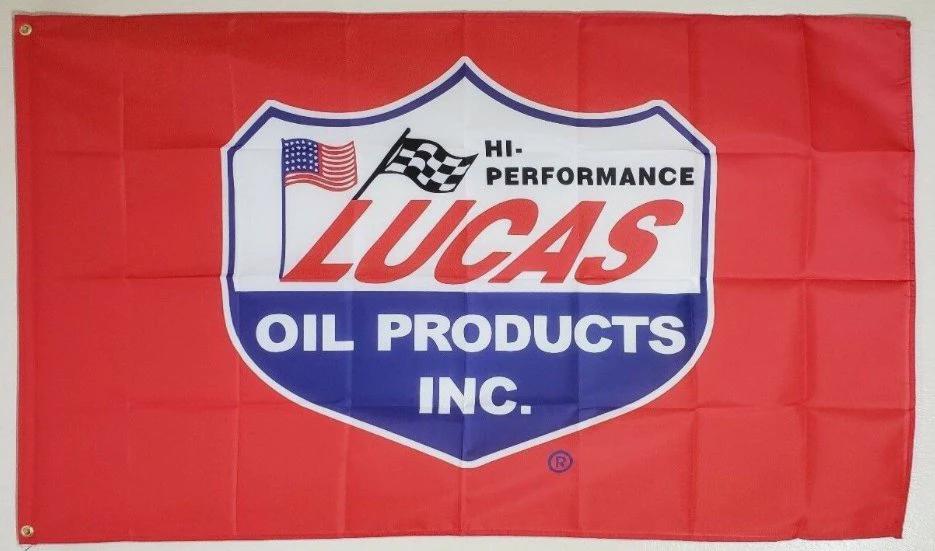 Lucas Oil Racing Flag 3X5 Ft Polyester Banner USA 90x150cm by flagsjustdoit