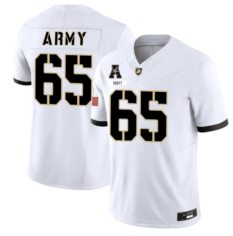 Lucas Scott Jersey #65 Army Black Knights 101st Airborne Division Honoring White by My Store