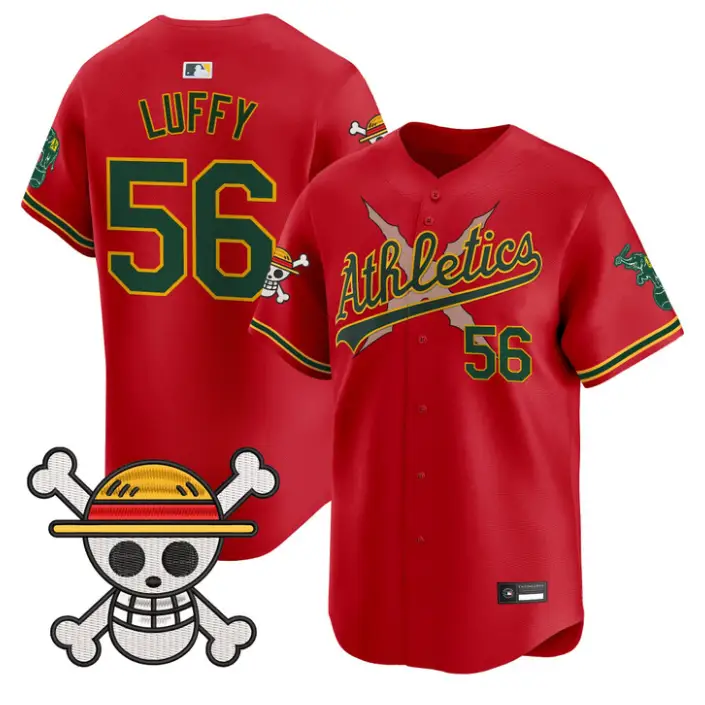 Luffy Jersey #56 Athletics One Piece Vapor Premier Limited Stitched by My Store