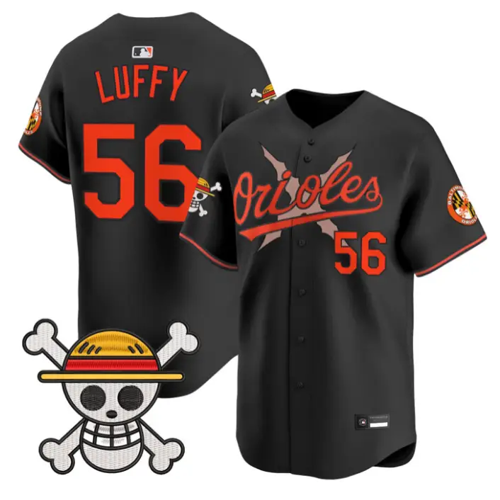 Luffy Jersey #56 Baltimore Orioles One Piece Premier Stitched by My Store