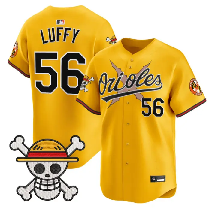 Luffy Jersey #56 Baltimore Orioles One Piece Premier Stitched by My Store