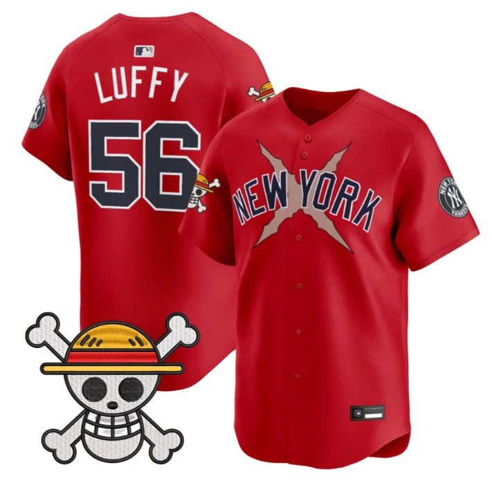 Luffy Jersey #56 Yankees One Piece Vapor Premier Limited Stitched by My Store