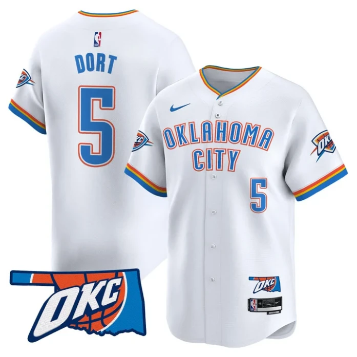 Luguentz Dort Jersey #5 Oklahoma City Thunder Vapor Baseball Stitched Association by My Store
