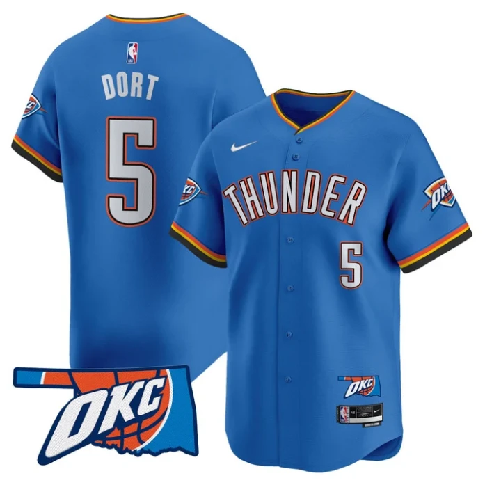 Luguentz Dort Jersey #5 Oklahoma City Thunder Vapor Baseball Stitched Icon by My Store