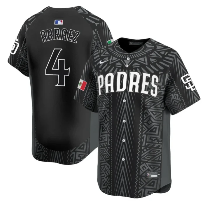 Luis Arraez Jersey #4 San Diego Padres 2025 Mexican Heritage Vapor Limited Stitched by My Store