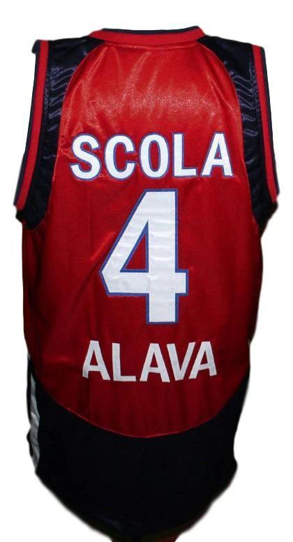 Luis Scola Jersey #4 Tau Ceramica Basketball Maroon by My store basketball