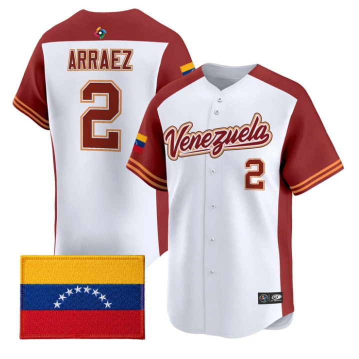 Luis Arraez Jersey #2 Team Venezuela 2026 World Baseball Stitched by My Store
