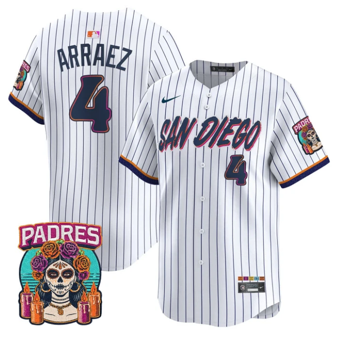 Luis Arraez Jersey #4 San Diego 2026 City Connect Vapor Stitched by My Store