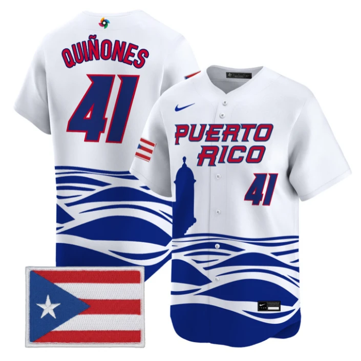 Luis Quiñones Jersey #41 Puerto Rico World Baseball Classic 2026 Stitched by My Store