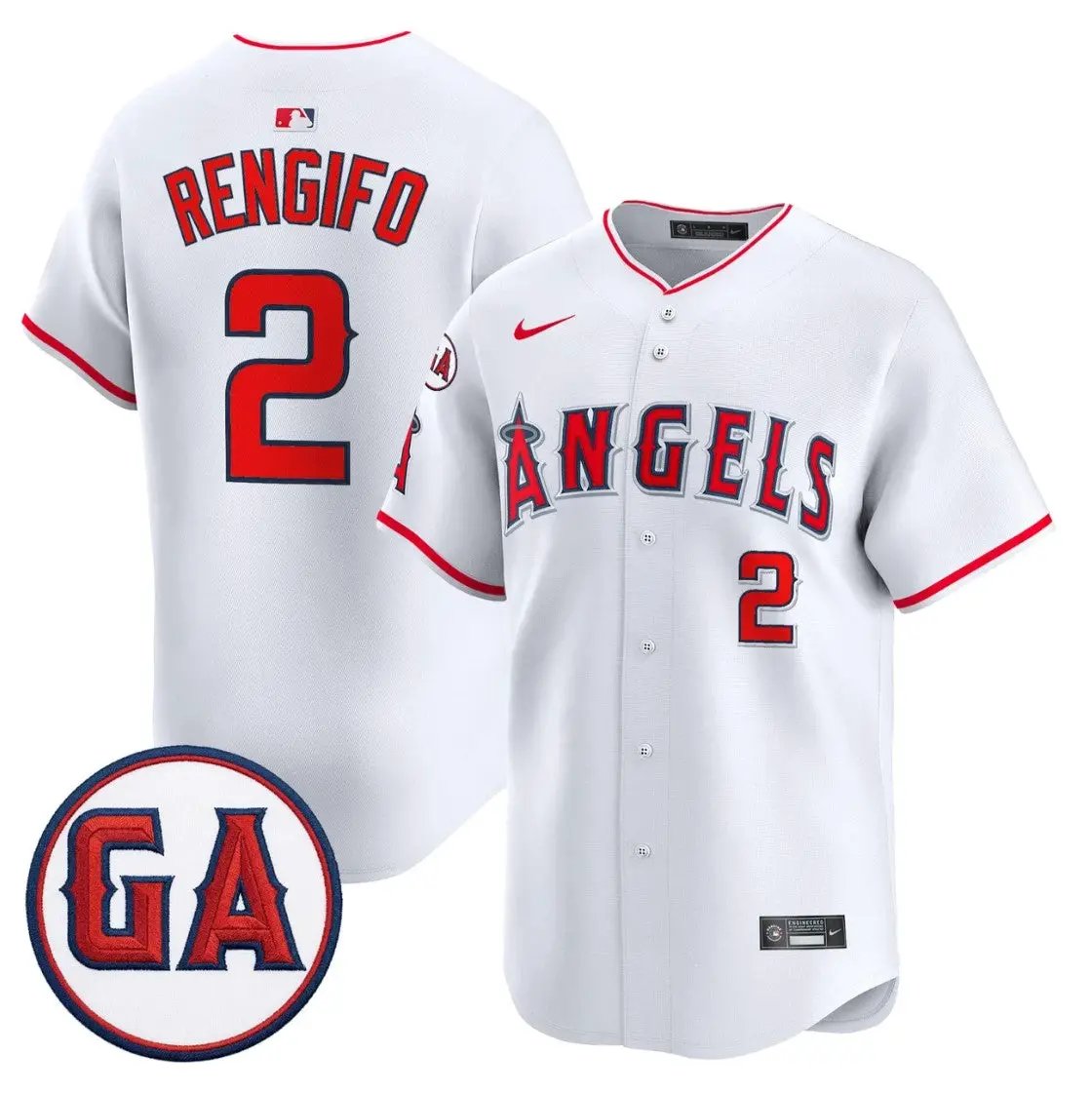 Luis Rengifo Jersey #2 Angels Garret Anderson Tribute Premier Stitched by My Store