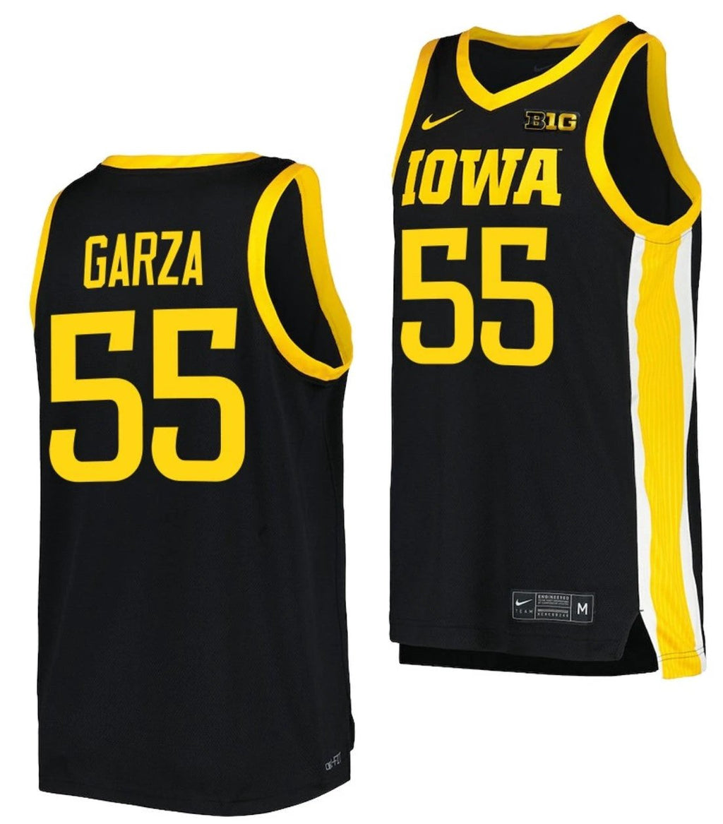 Luka Garza Jersey Iowa Hawkeyes College Basketball Black #55 by My store basketball