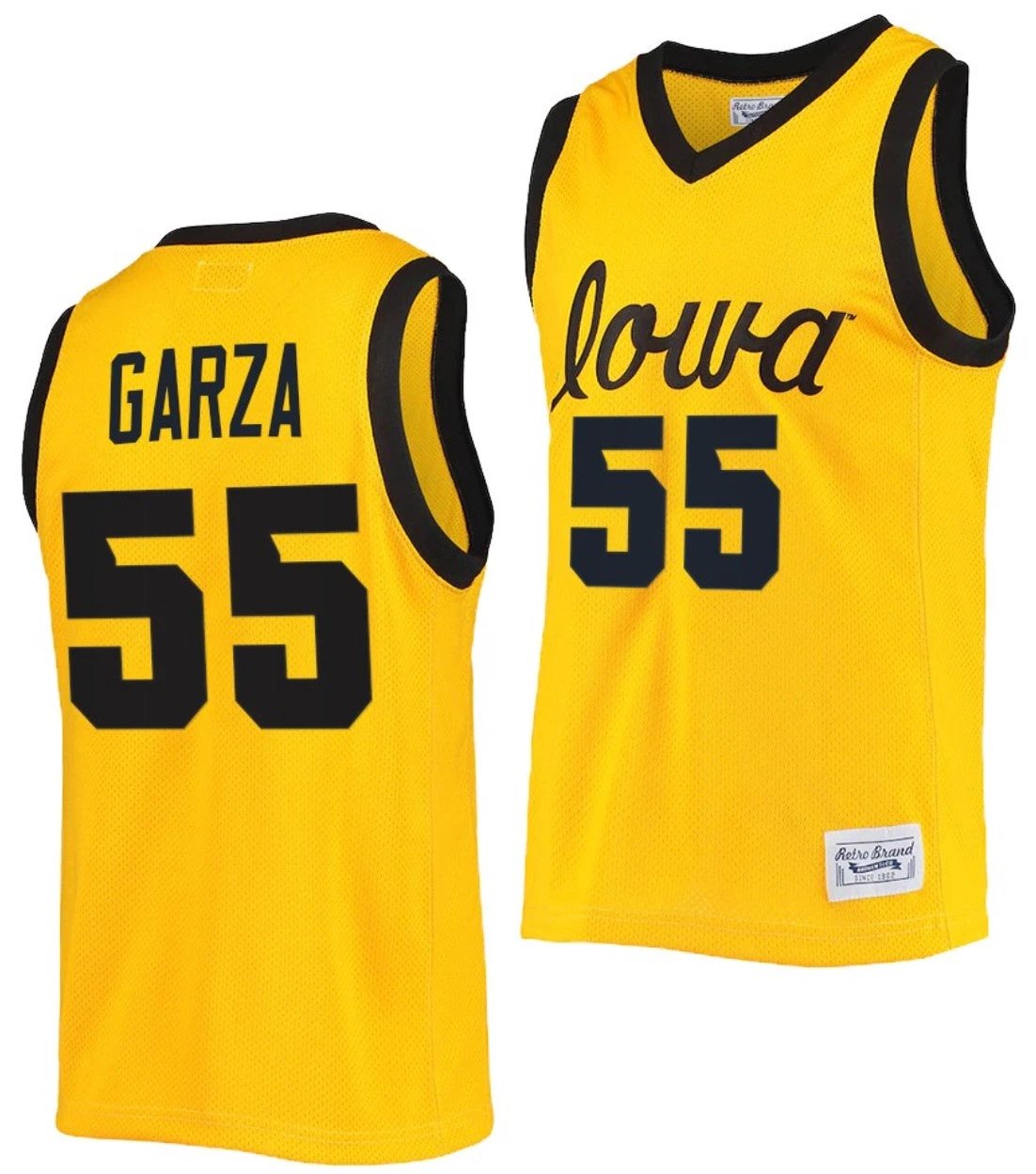 Luka Garza Jersey Iowa Hawkeyes College Basketball Classic Gold #55 by My store basketball