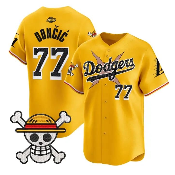 Luka Dončić Jersey #77 Dodgers One Piece Mamba Premier Stitched by My Store