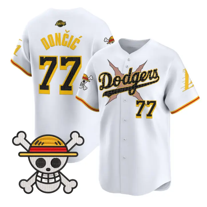 Luka Dončić Jersey #77 Dodgers One Piece Mamba Premier Stitched by My Store