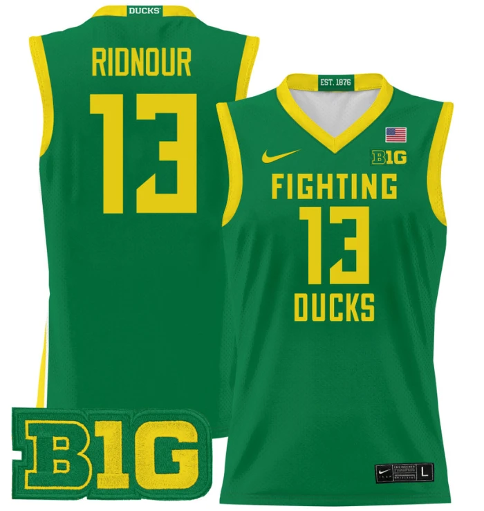 Luke Ridnour Jersey #13 Oregon Ducks 2024 Lightweight Basketball Green by My store basketball
