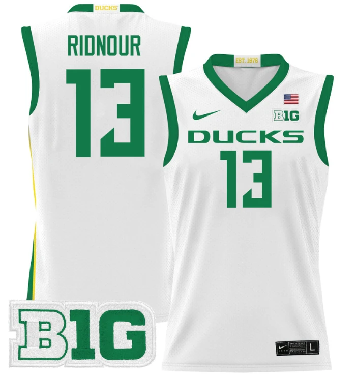 Luke Ridnour Jersey #13 Oregon Ducks 2024 Lightweight Basketball White by My store basketball