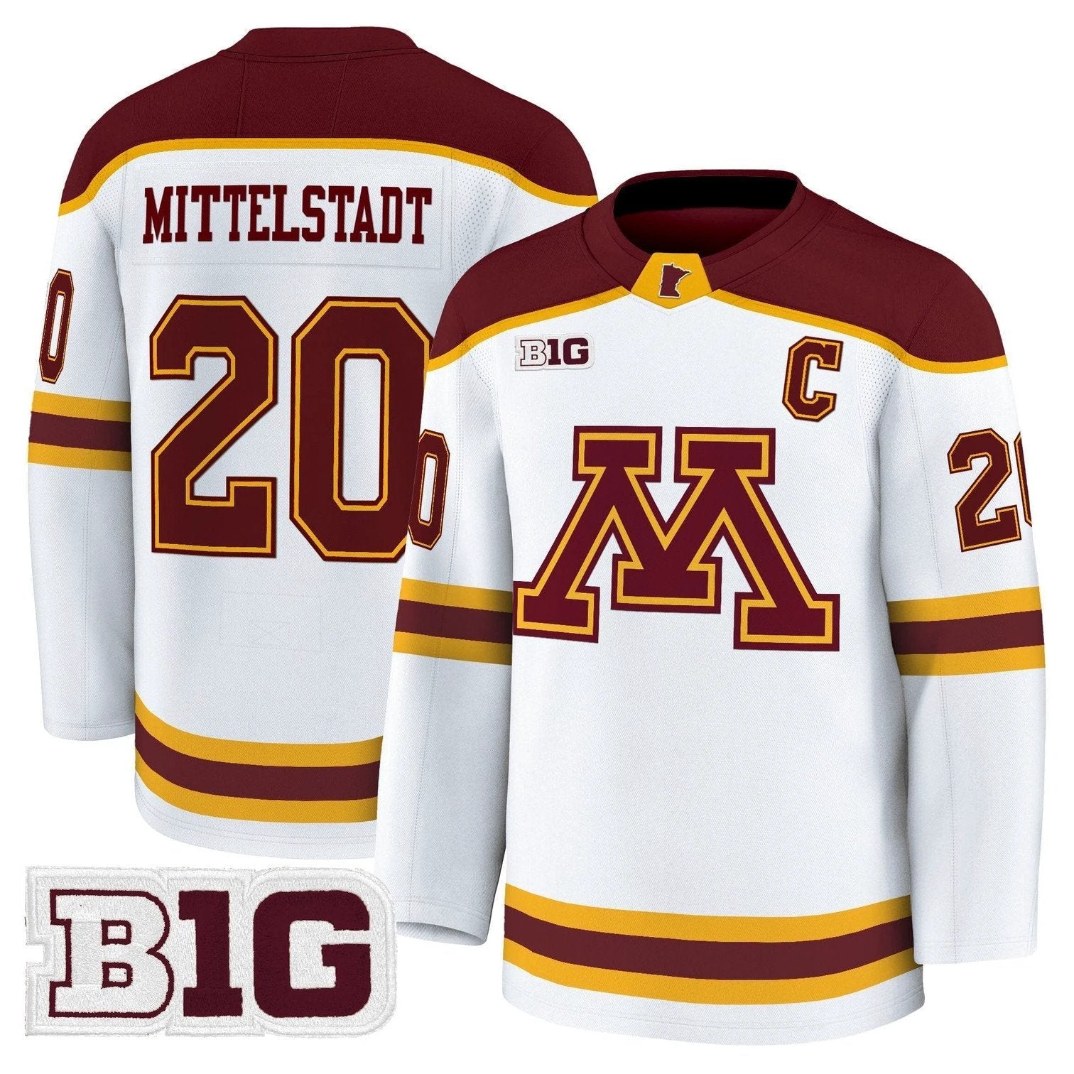 Luke Mittelstadt Jersey #20 Minnesota Golden Gophers 2025-26 Premium Stitched by Hockey David