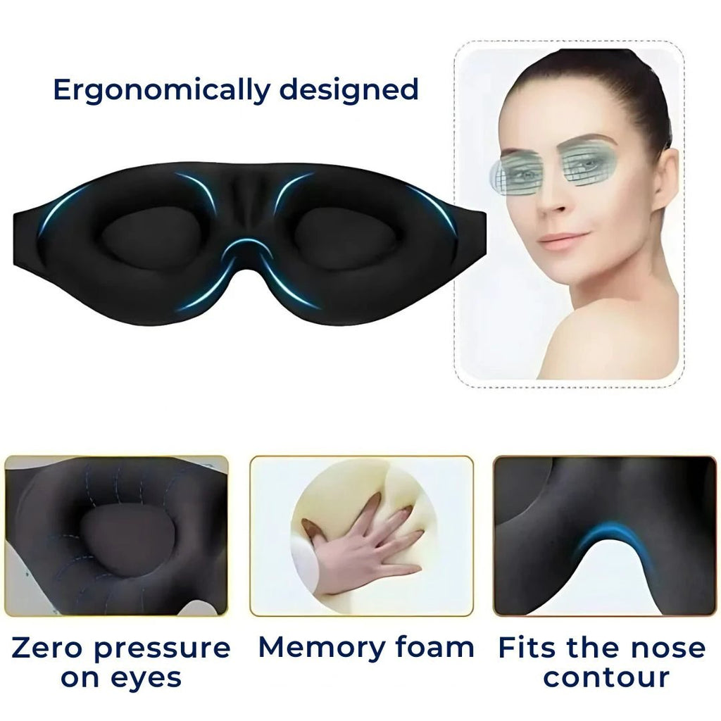LumiShade Darkening Sleeping Mask | Light Blocking Comfort - for Shift Workers - Travelers - Light Sensitive Sleepers Bowlift by Bowlift