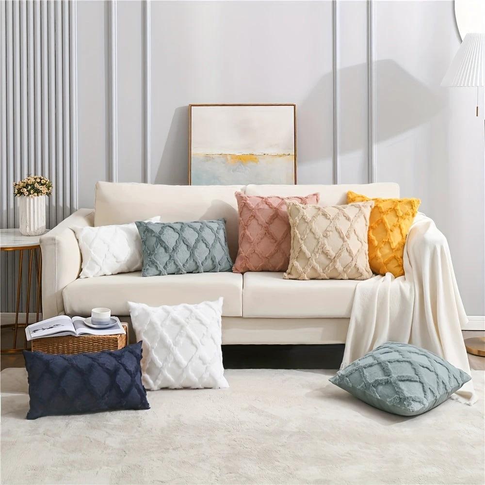 Lunel Velvet Boho Style Pillow Cushion Cover by Casa & Beyond