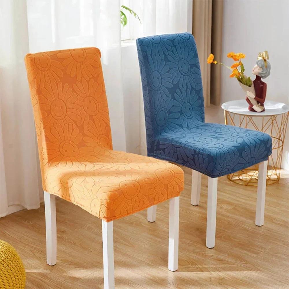 Fleur Smiley Flower Stretch Chair Cover by Casa & Beyond