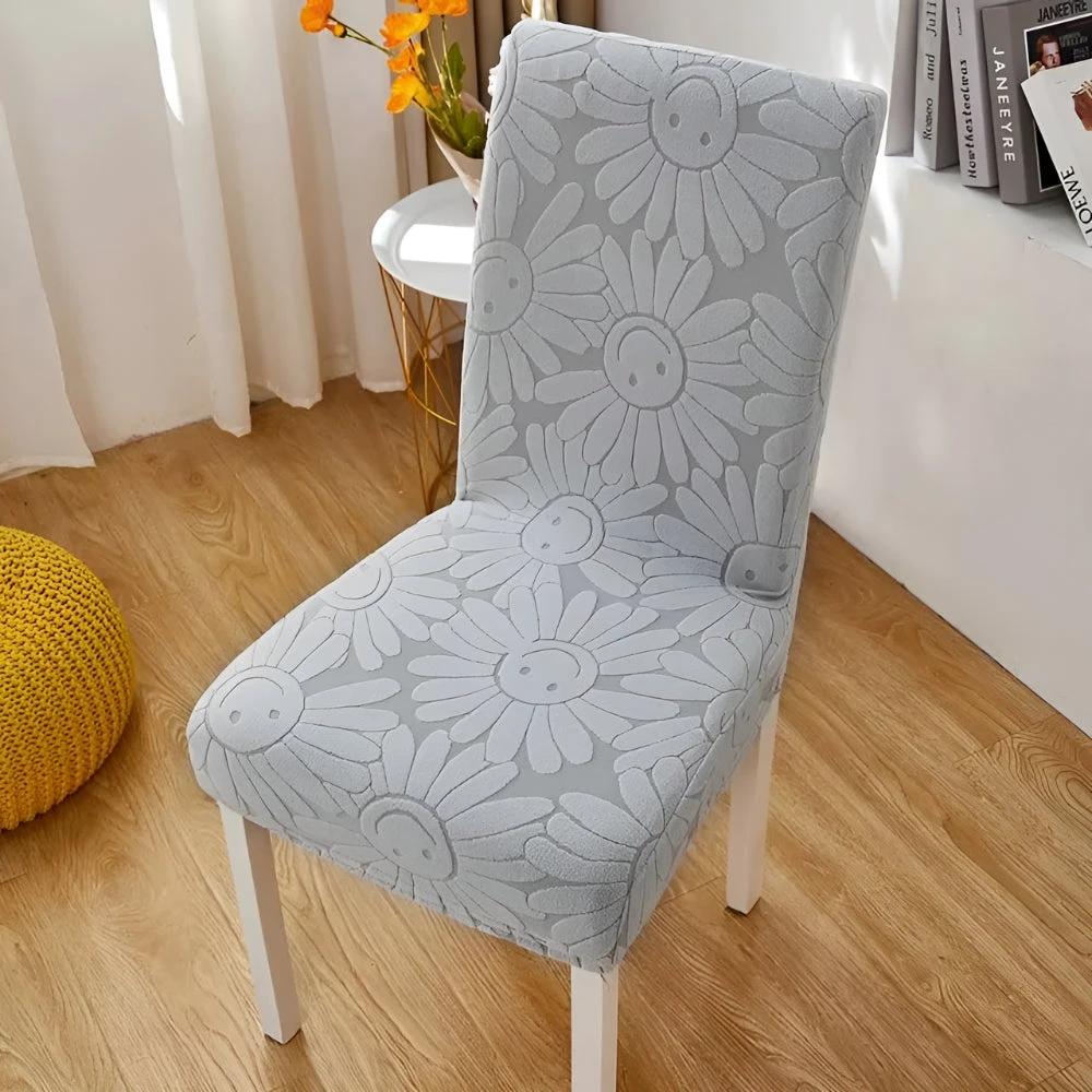 Fleur Smiley Flower Stretch Chair Cover by Casa & Beyond