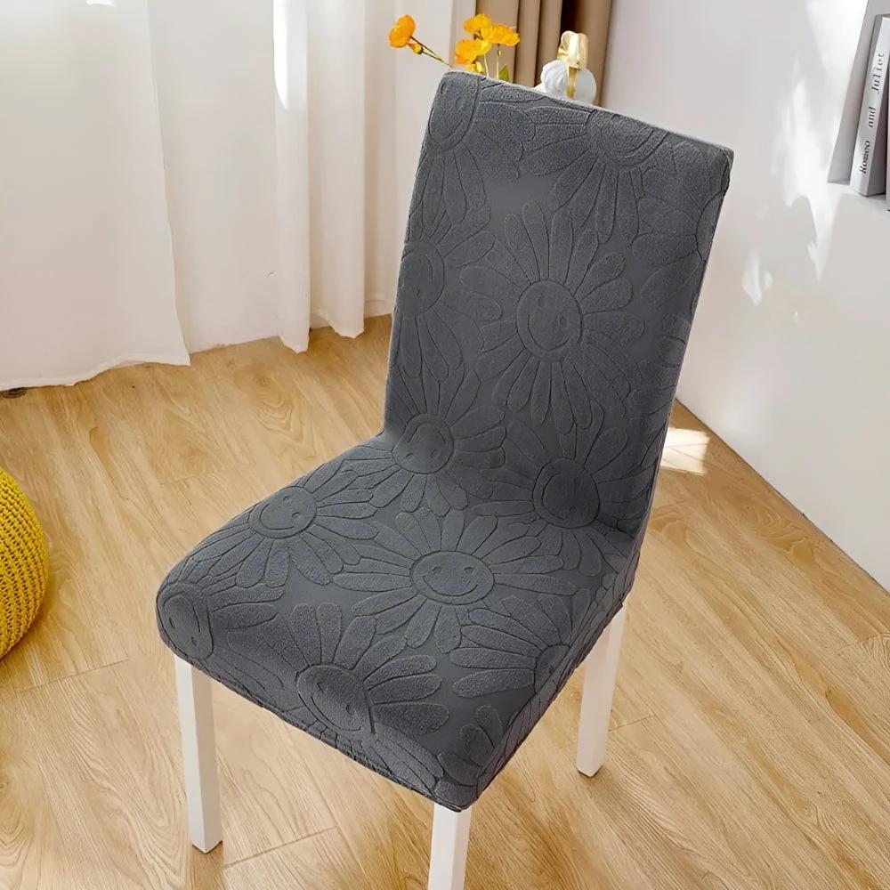 Fleur Smiley Flower Stretch Chair Cover by Casa & Beyond
