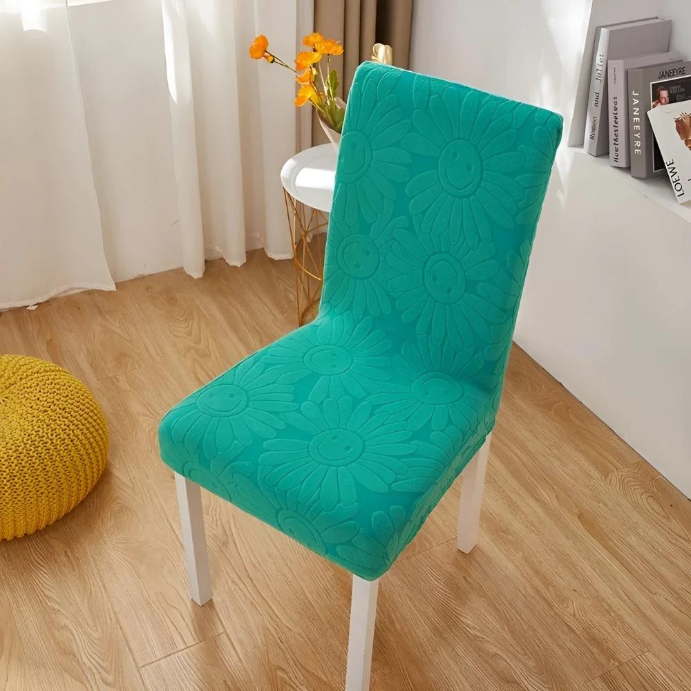 Fleur Smiley Flower Stretch Chair Cover by Casa & Beyond