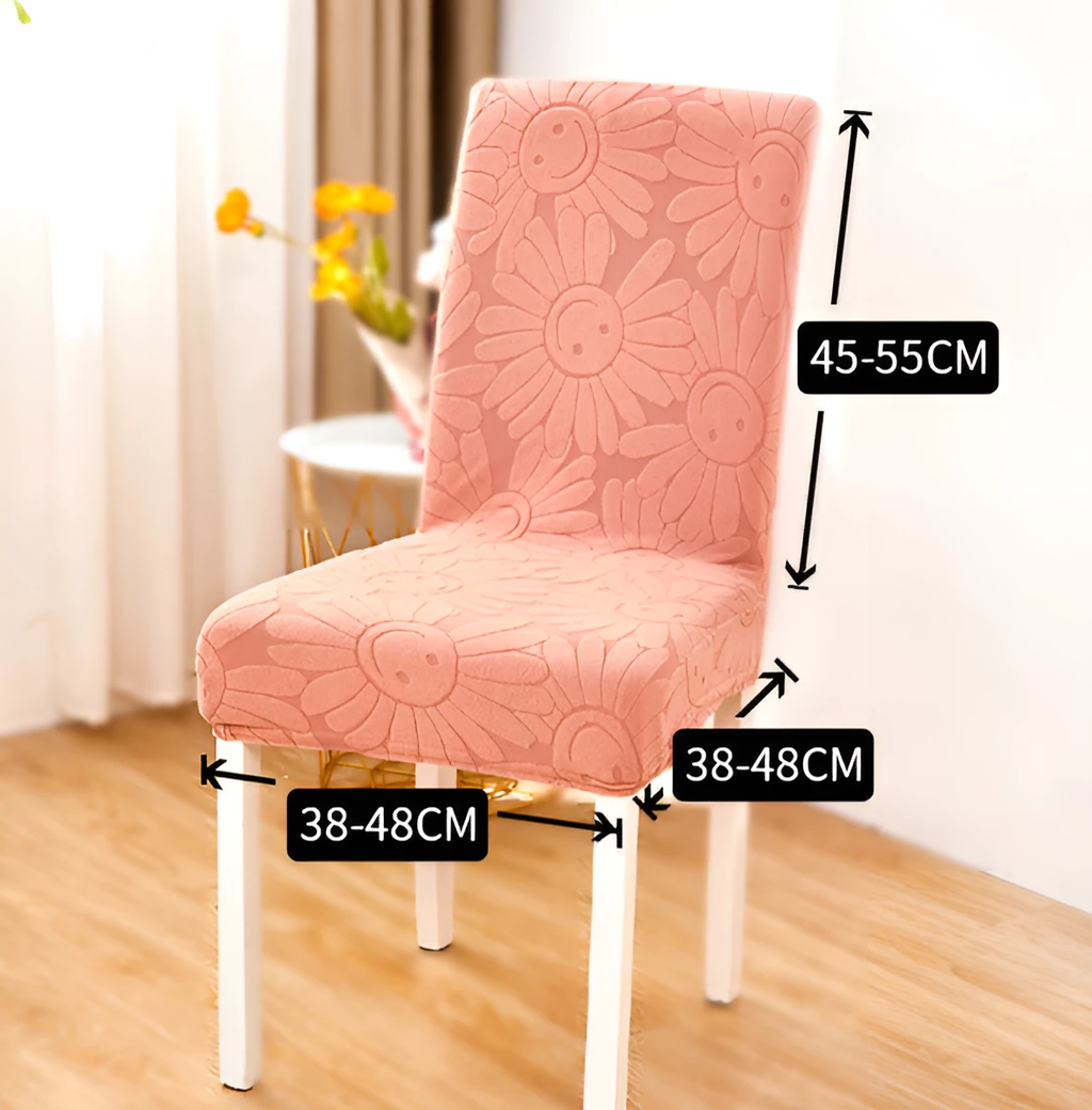 Fleur Smiley Flower Stretch Chair Cover by Casa & Beyond