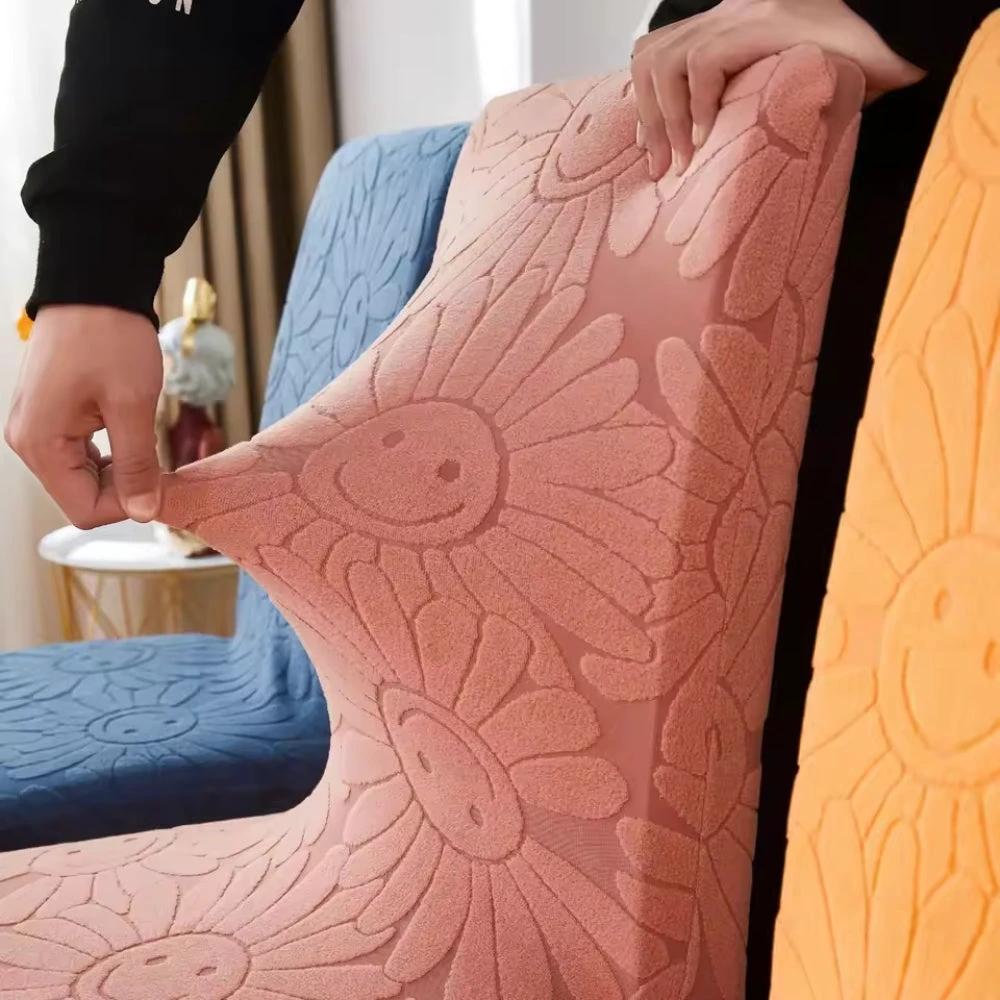 Fleur Smiley Flower Stretch Chair Cover by Casa & Beyond