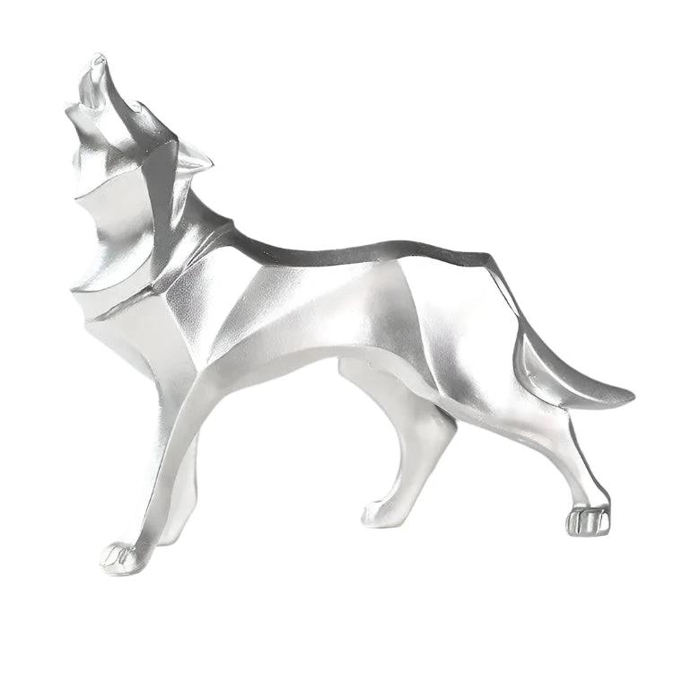 LupoForm – Geometric Wolf Statue with Sharp-edged Design for Modern Spaces Bowlift by Bowlift