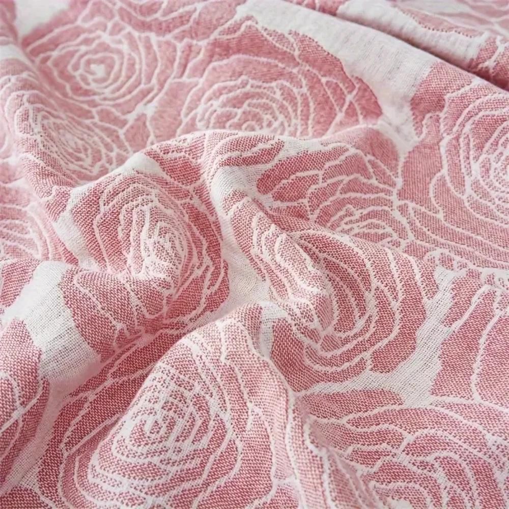 Lure Whisper Rose Cotton Blanket by Casa & Beyond